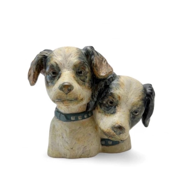 LLADRO Little Brother Dogs Terrier Dog Bust Gres Finish Porcelain Figurine - Picture 1 of 14